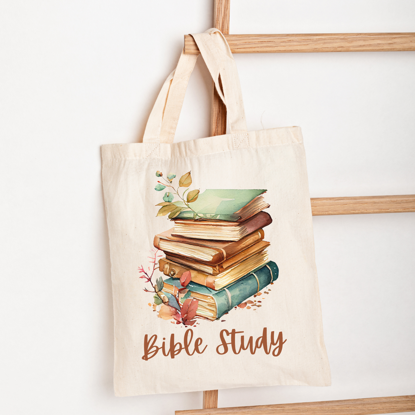 Canvas Bible Tote Bag, Bible Study Bag, Christian Tote Bag