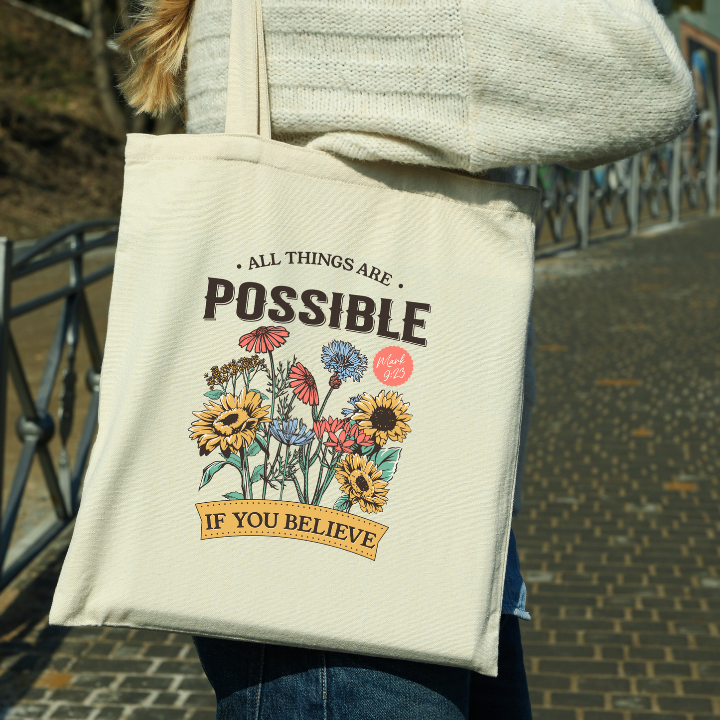 Bible Tote Bag All Things Are Possible