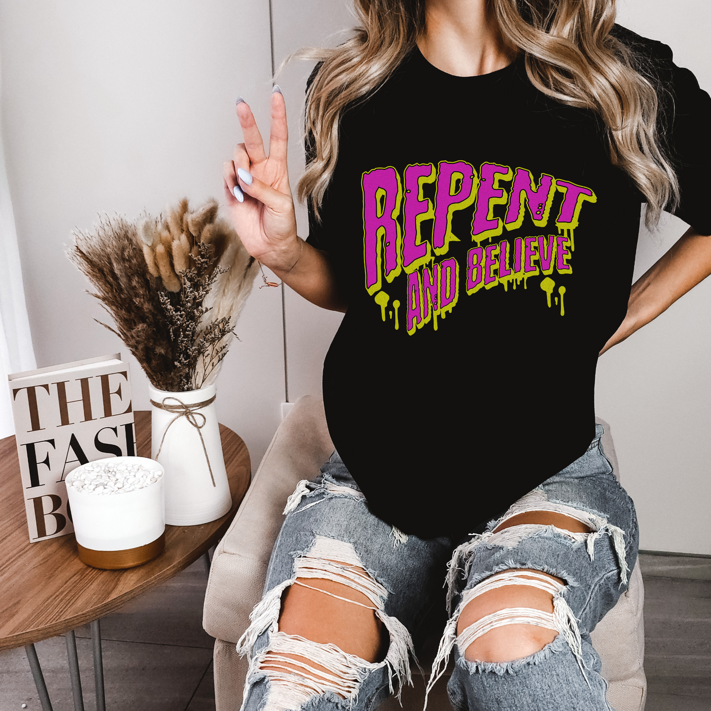 Christian Streetwear, Repent and Believe Christian Graphic Tee