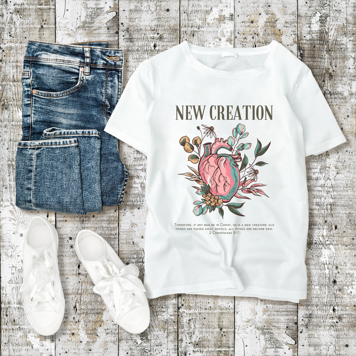 Women's Trendy Christian Tee, Bible Verse Shirt, Boho Christian Tee, Cute Christian Shirt