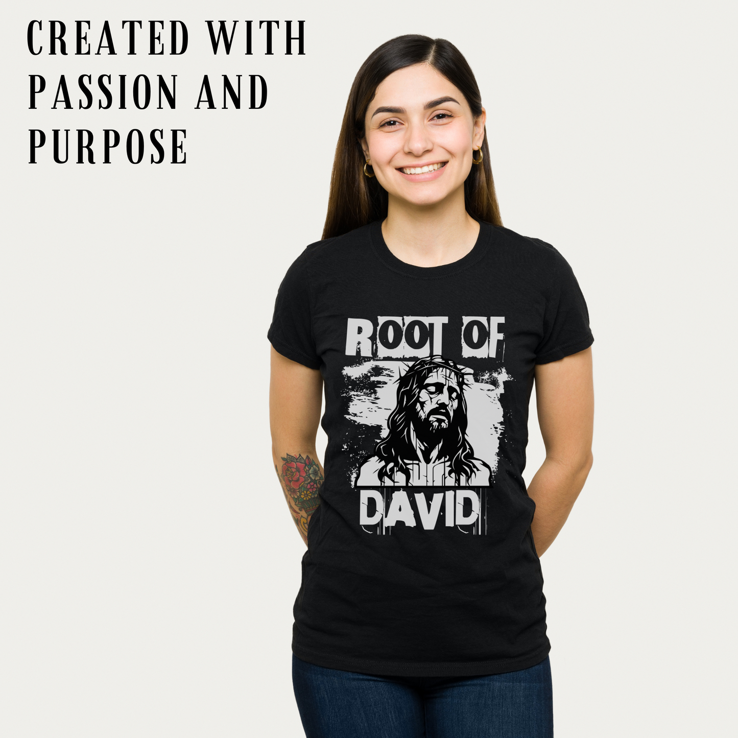 Christian Streetwear, Men's Christian Graphic Tee, Root Of David Shirt