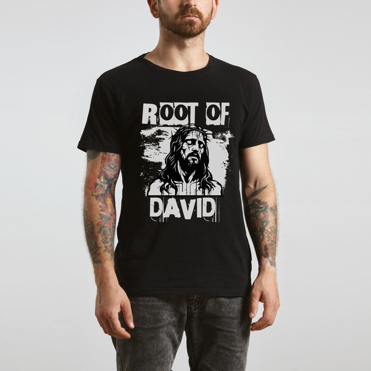 Christian Streetwear, Men's Christian Graphic Tee, Root Of David Shirt