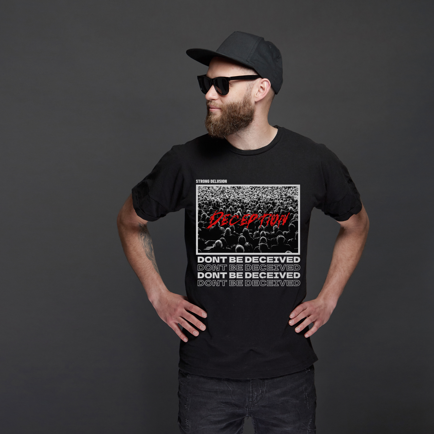 Men's Christian Streetwear Religious Graphic T-shirt, Don't Be Deceived