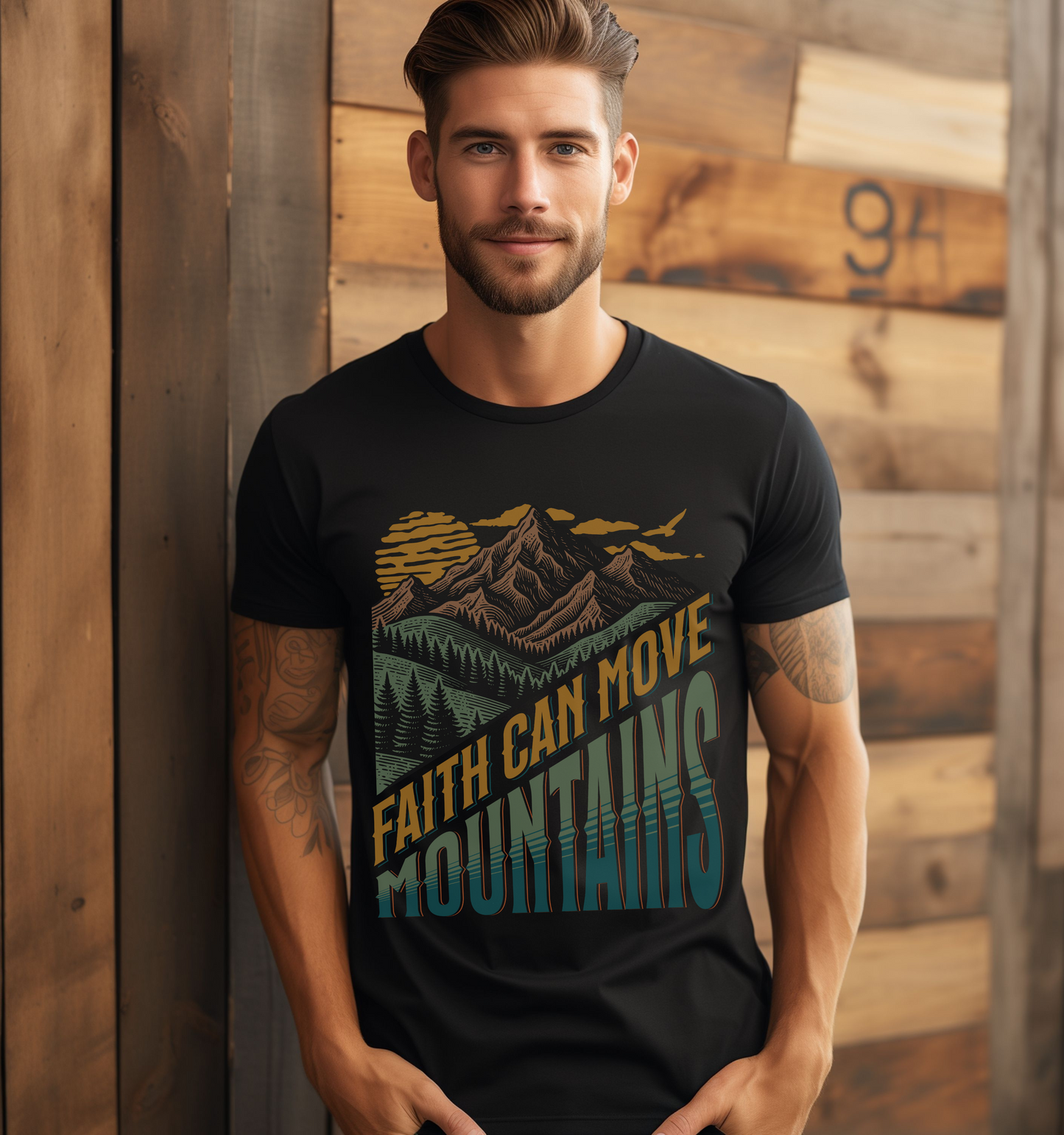 Unisex Faith Can Move Mountains T-Shirt, Christian Tee