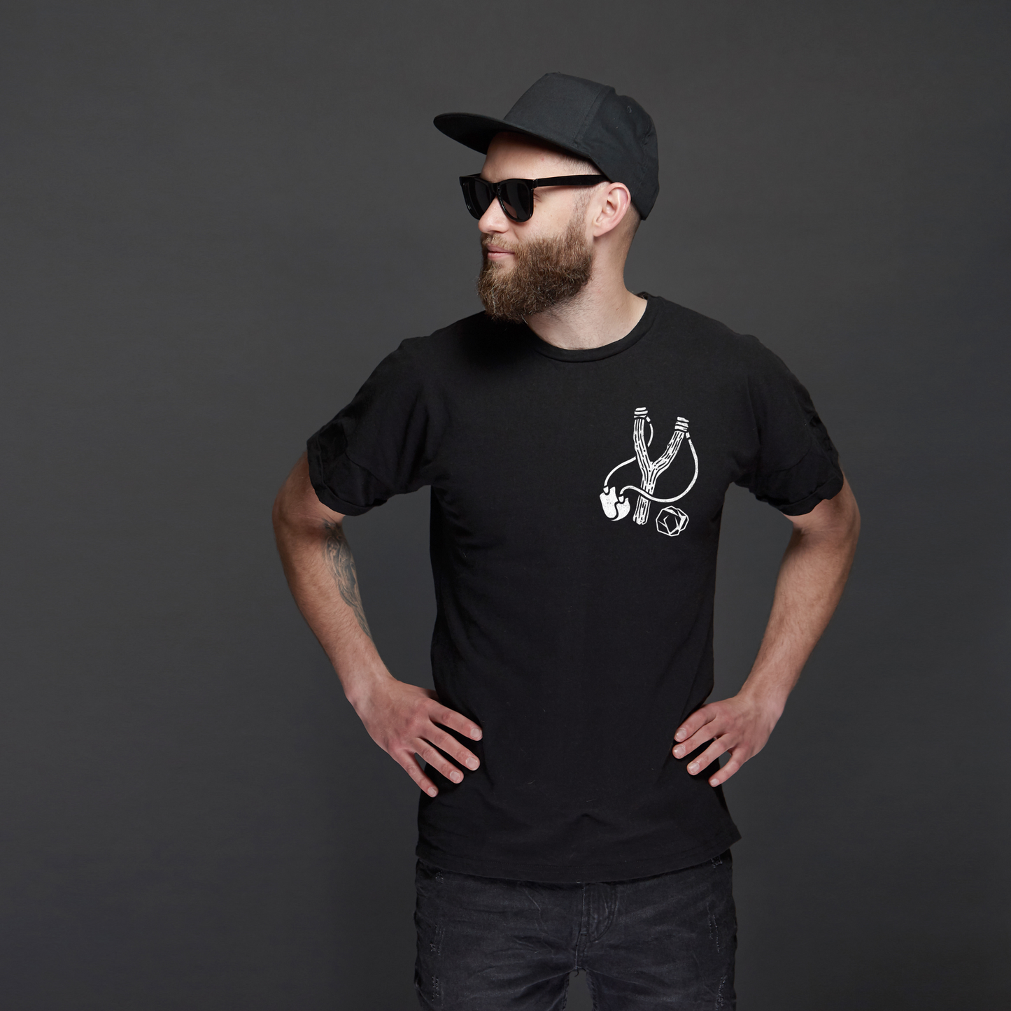 Christian Streetwear Graphic Tee, Defeat Your Giants, Modern Christian Apparel