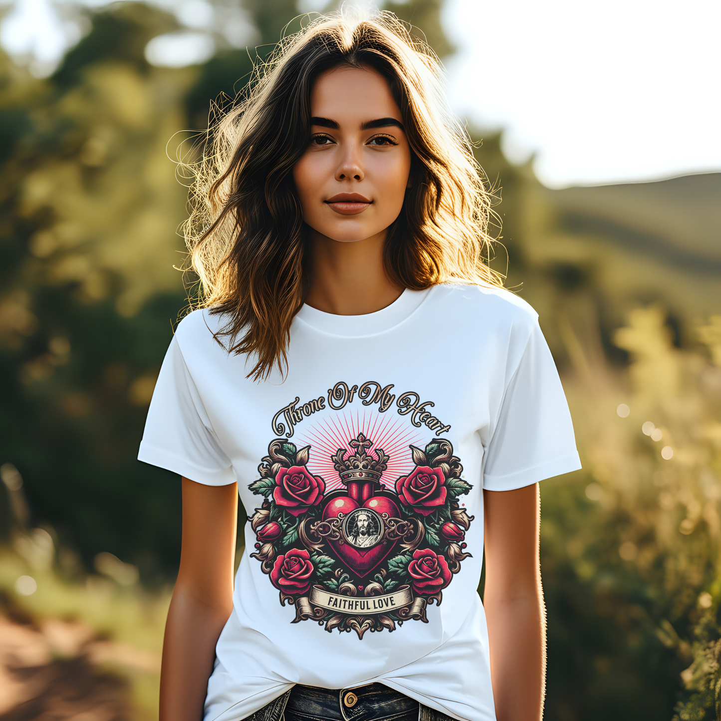 Christian Streetwear, Christian Graphic Tee, Throne Of My Heart, Jesus T-Shirt Design