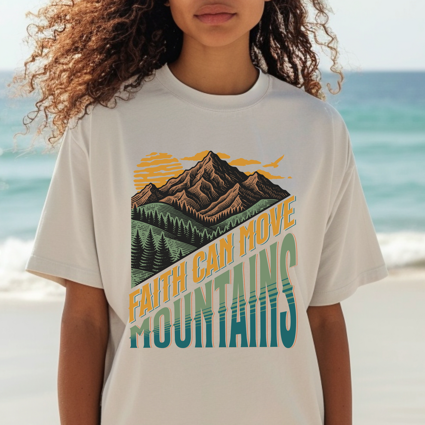 Unisex Faith Can Move Mountains T-Shirt, Christian Tee